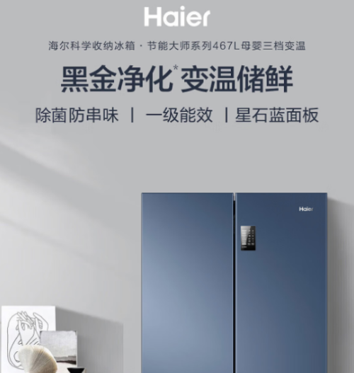 海尔双开门冰箱