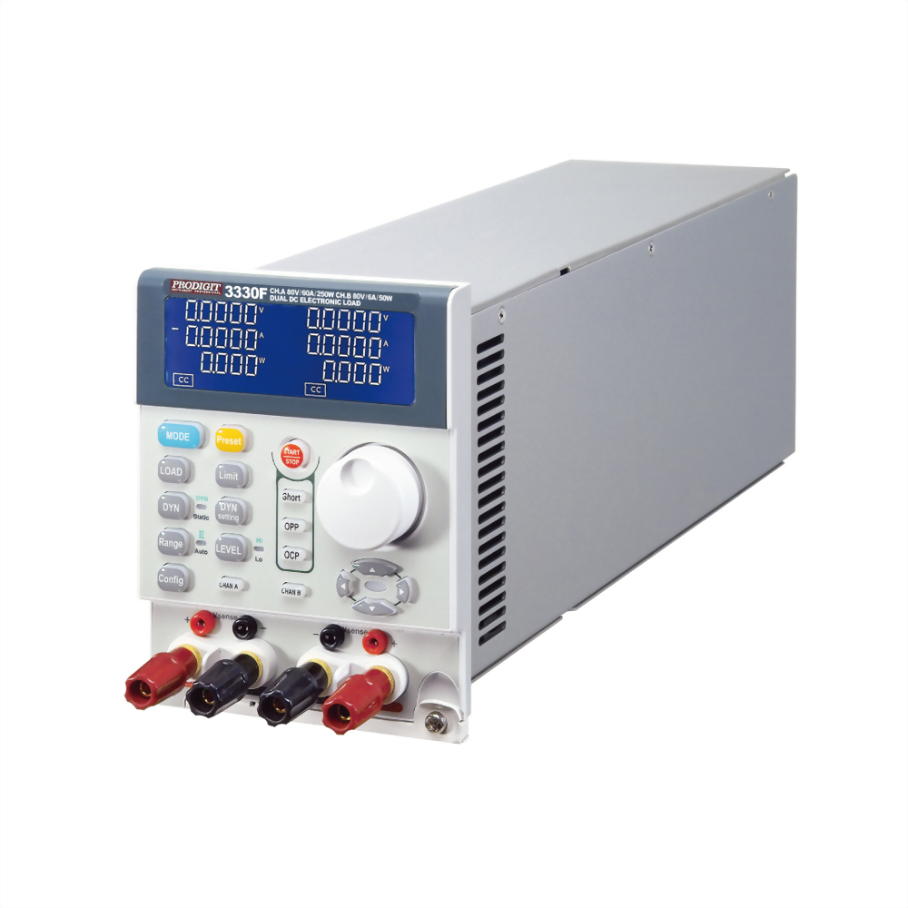 3330F系列（40W~250W）双直流电子负载 模组 型号 : 3330F 80V, 60A, 250W*1 80V, 6A, 50W*1